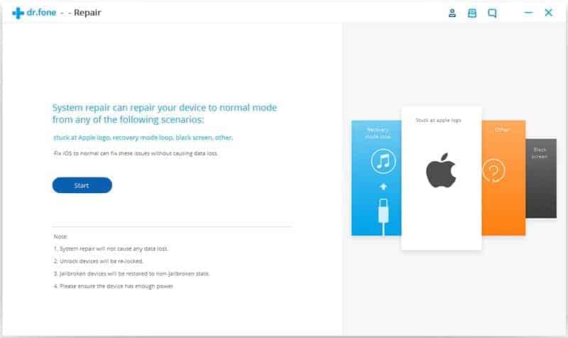 dr.fone - iOS System Recovery