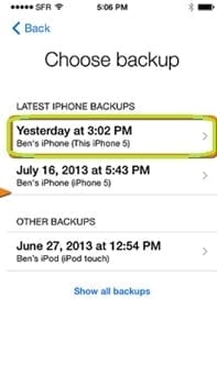 Recover Deleted Photos from iPhone via iCloud