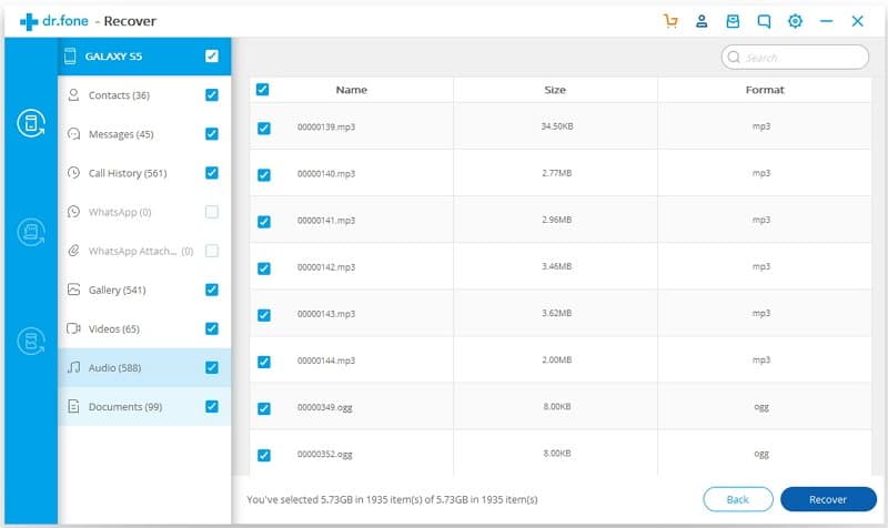 recover call recording from Android Phonw