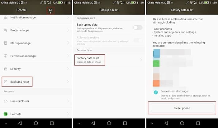 Factory Reset Android to Fix Errors