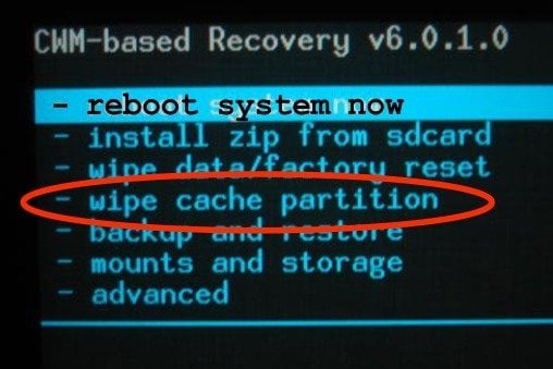 Fix Android Stuck on Boot Screen by Wipe Cache partition