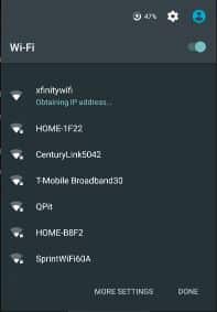 WiFi setting