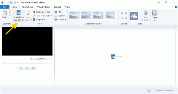 Add Videos and Photos to Movie Maker