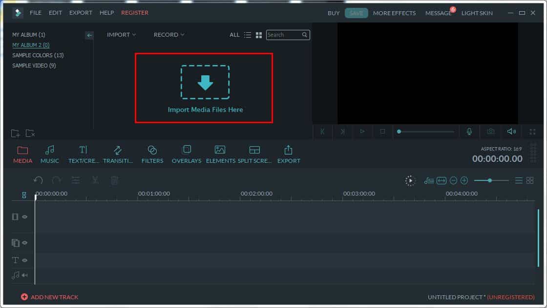 import media files to Filmora
