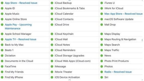 Check iCloud Status to Fix Stuck iPhone When Updating iCloud Settings