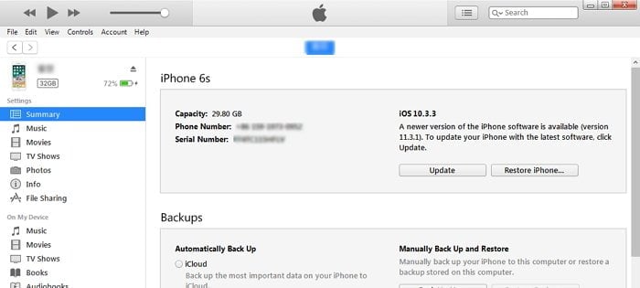 Fix Stuck iPhone When Updating iCloud Settings via iTunes