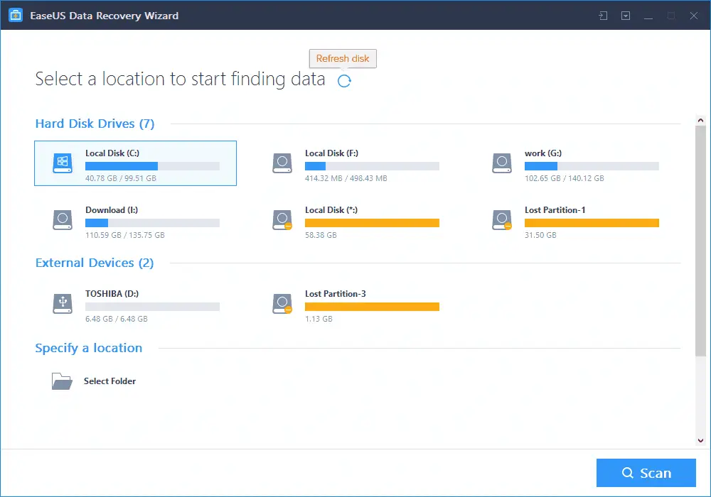 EaseUS Disk Data Recovery