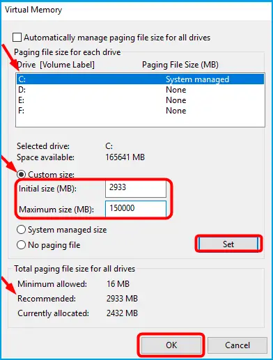 Expand Virtual Memory to fix Your Computer is Low on Memory