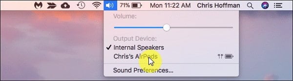 make airpods the sound output on mac