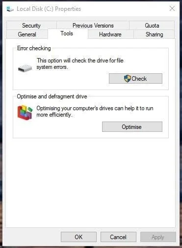 Disk Error Checking