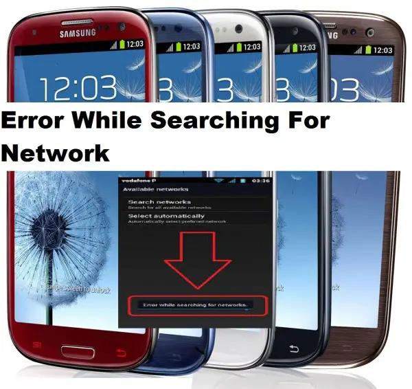 error while searching for network