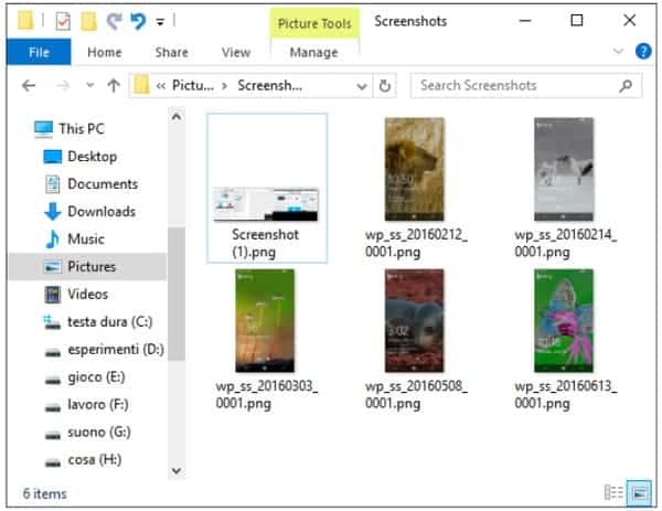 Shortcut for Lenovo Screenshot Autosave