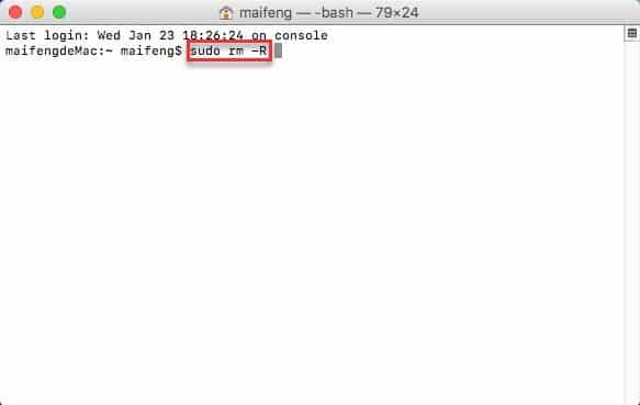 sudo rm –R