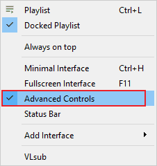 VLC Advanced Controls