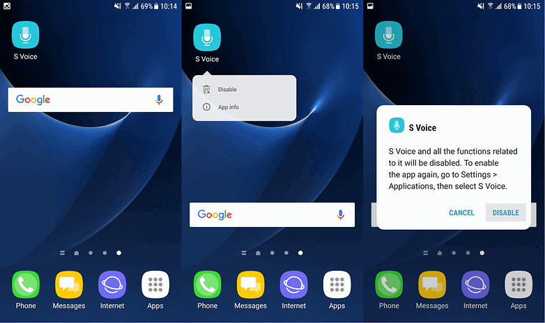 Disable S-Voice and Bixby to fix Ok Google Not Working