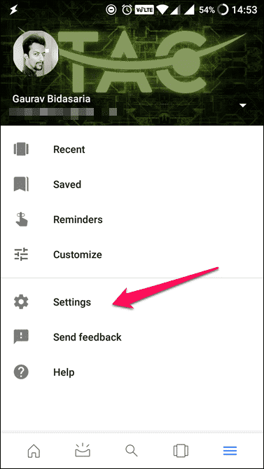 Google App Settings