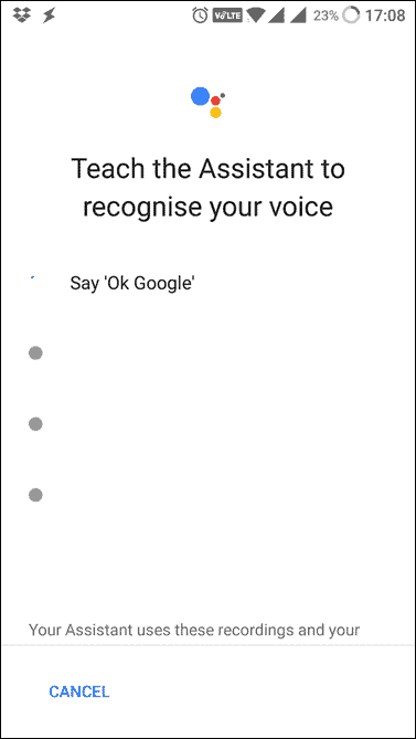 Say Ok Google