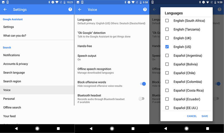 Change Google Voice Language Settings to fix Ok Google Not Working