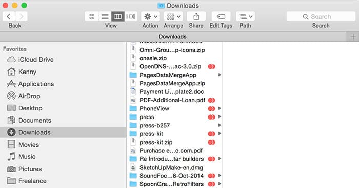 downloads folder on mac