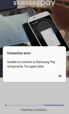 Samsung pay not working