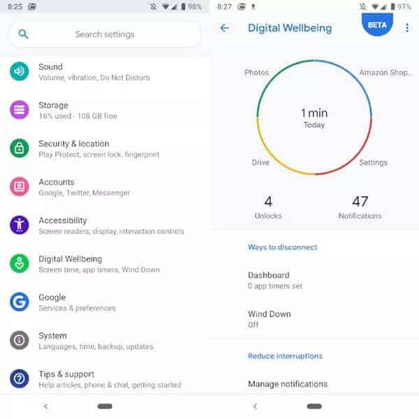 Digital Wellbeing Android Screen Time