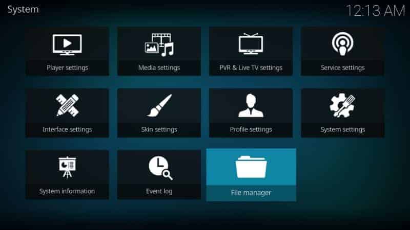 Kodi File manager