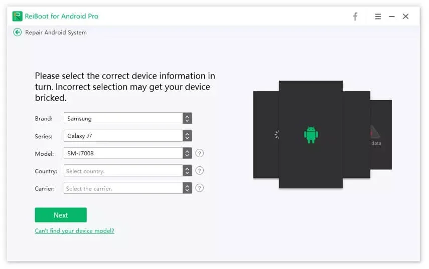 Choose device info