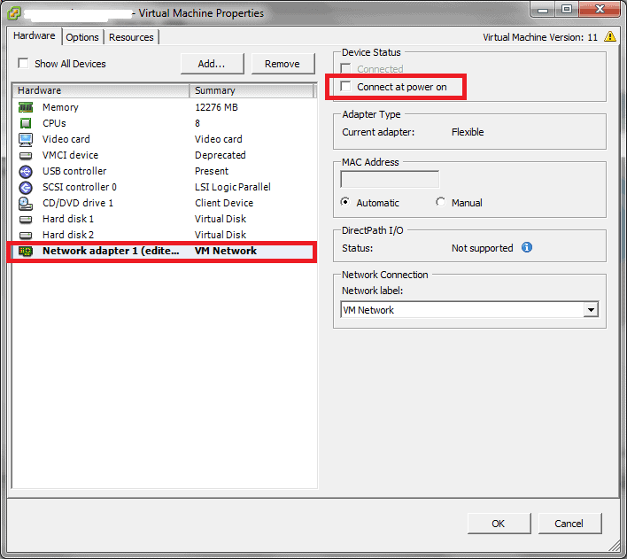 select 'Network Adapter'