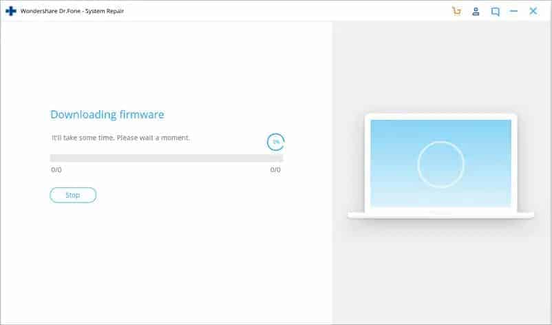 Dr.Fone Downloading Firmware