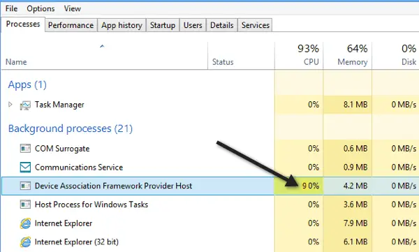 Device Association Framework Provider Host