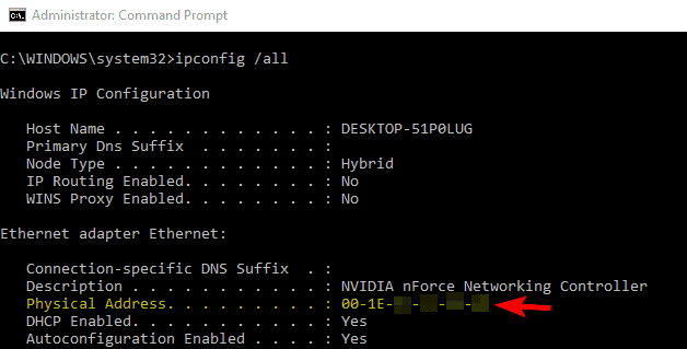 Assign a MAC Address to the Network Card