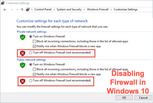 Reset the Firewall Settings