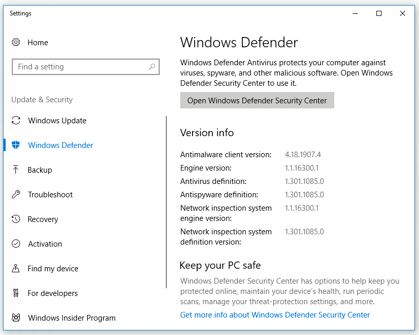 Perform a virus scan using a third-party AV client