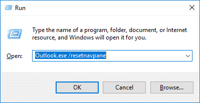 Reset the Navigation Panel to fix Outlook Loading Profile Stuck