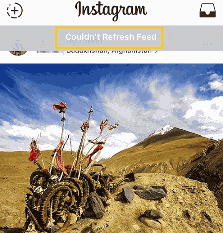 Instagram Couldn't Refresh Feed