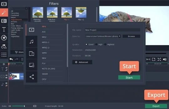 How to Mirror a Video Using Movavi Video Editor