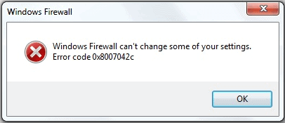 Error code 0x8007042c