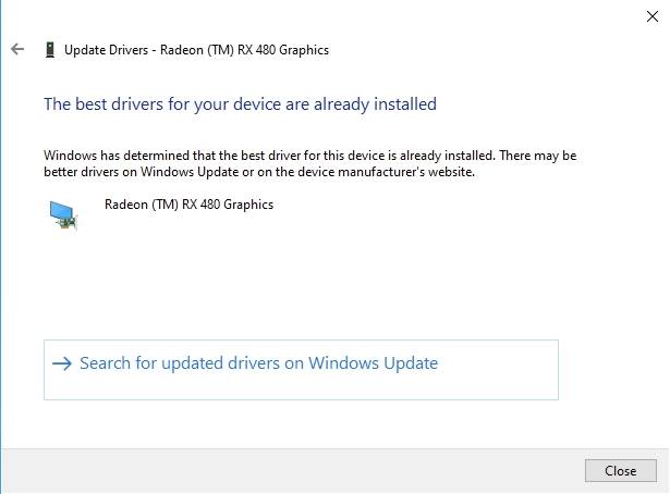 The best drivers for your device are already installed