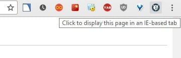 Add the IE tab Extension to Google Chrome