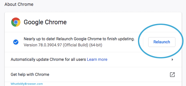 update Google Chrome to speed up chrome