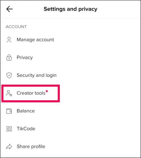TikTok Creator Tools