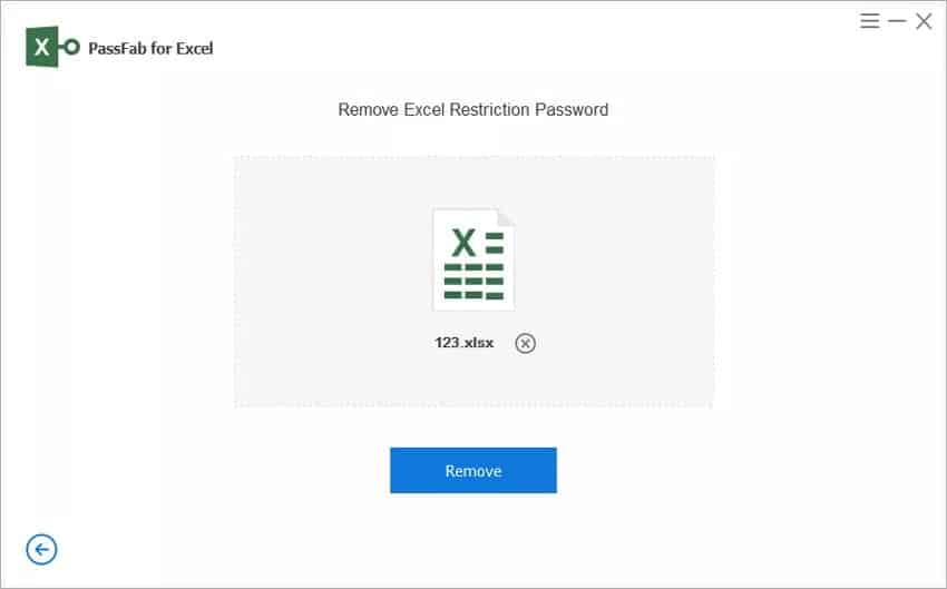 PassFab for Excel Remove Excel Restriction Password