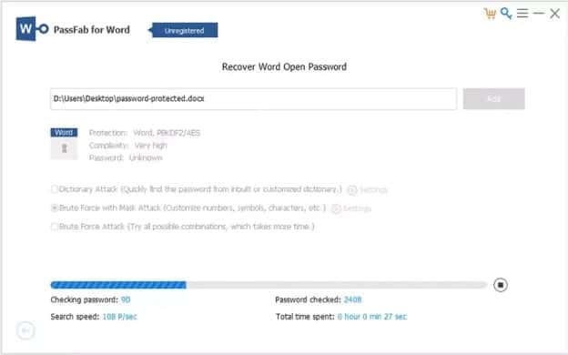 Recover Word Open Password