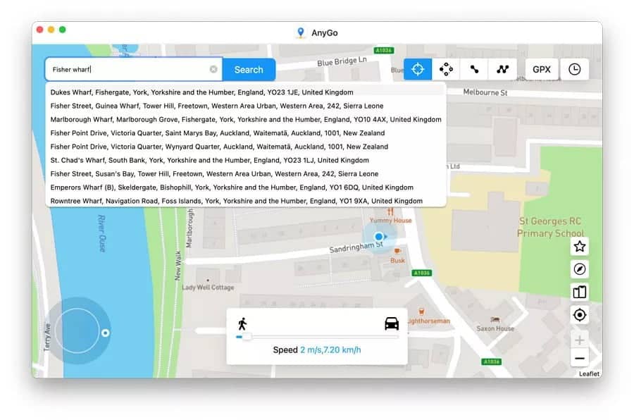 iToolab AnyGo - Choose a Location