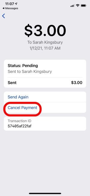 Cancel Payment