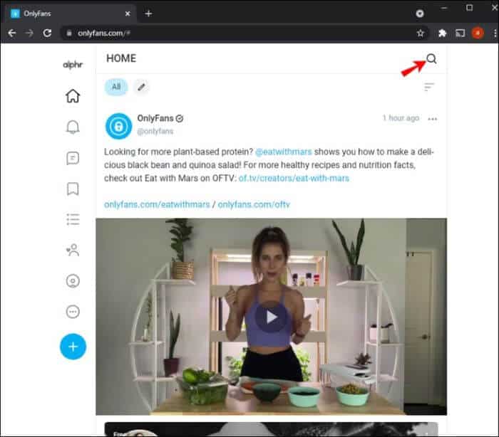 Search for Someone on OnlyFans through Its Default Search Bar