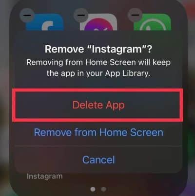 Delete Instagram from iOS