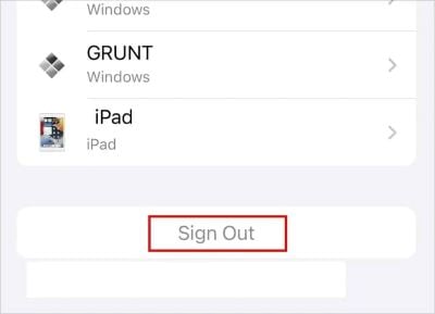 Sign Out of Your Apple ID and Sign In 