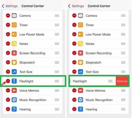 Remove Your iPhone's Flashlight Using the Control Center